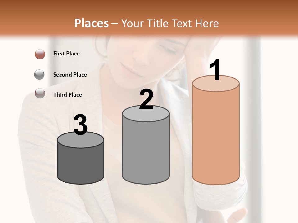 The Girl Is Holding Her Head PowerPoint Template