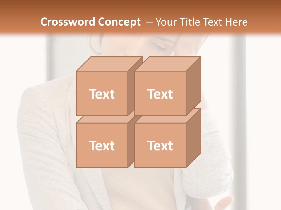 The Girl Is Holding Her Head PowerPoint Template