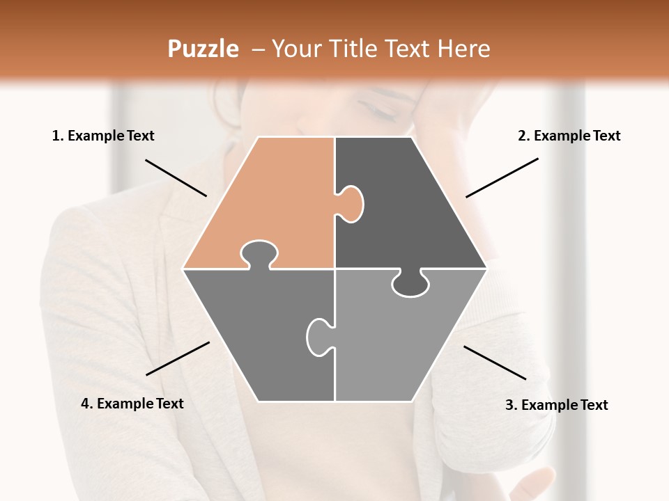 The Girl Is Holding Her Head PowerPoint Template