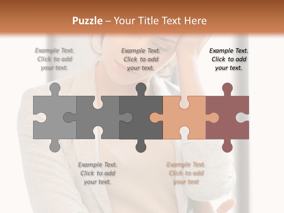 The Girl Is Holding Her Head PowerPoint Template