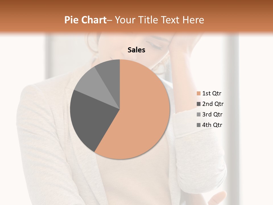The Girl Is Holding Her Head PowerPoint Template