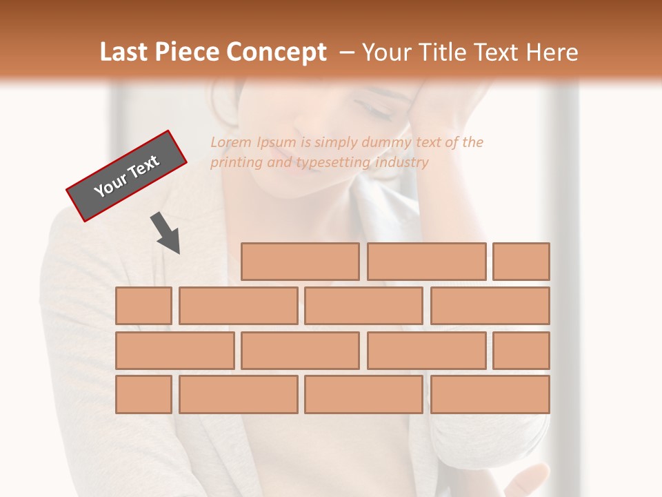 The Girl Is Holding Her Head PowerPoint Template