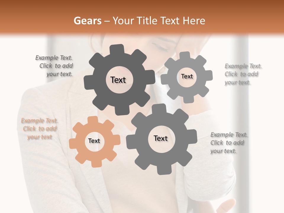 The Girl Is Holding Her Head PowerPoint Template