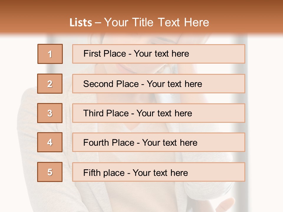 The Girl Is Holding Her Head PowerPoint Template