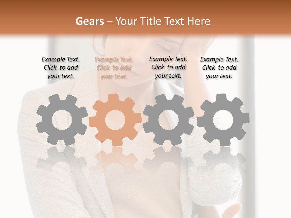 The Girl Is Holding Her Head PowerPoint Template