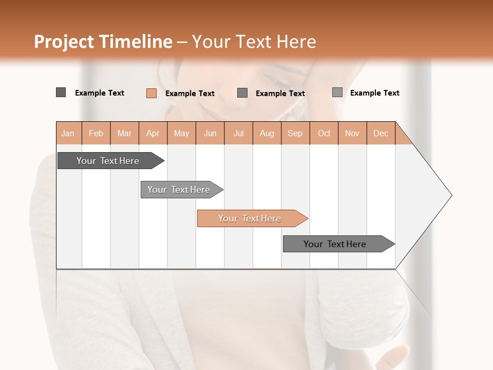 The Girl Is Holding Her Head PowerPoint Template