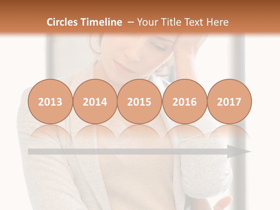 The Girl Is Holding Her Head PowerPoint Template