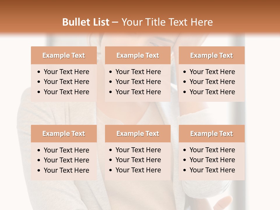 The Girl Is Holding Her Head PowerPoint Template