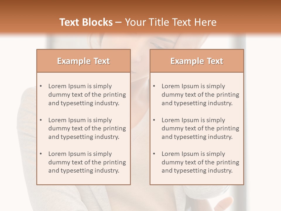 The Girl Is Holding Her Head PowerPoint Template