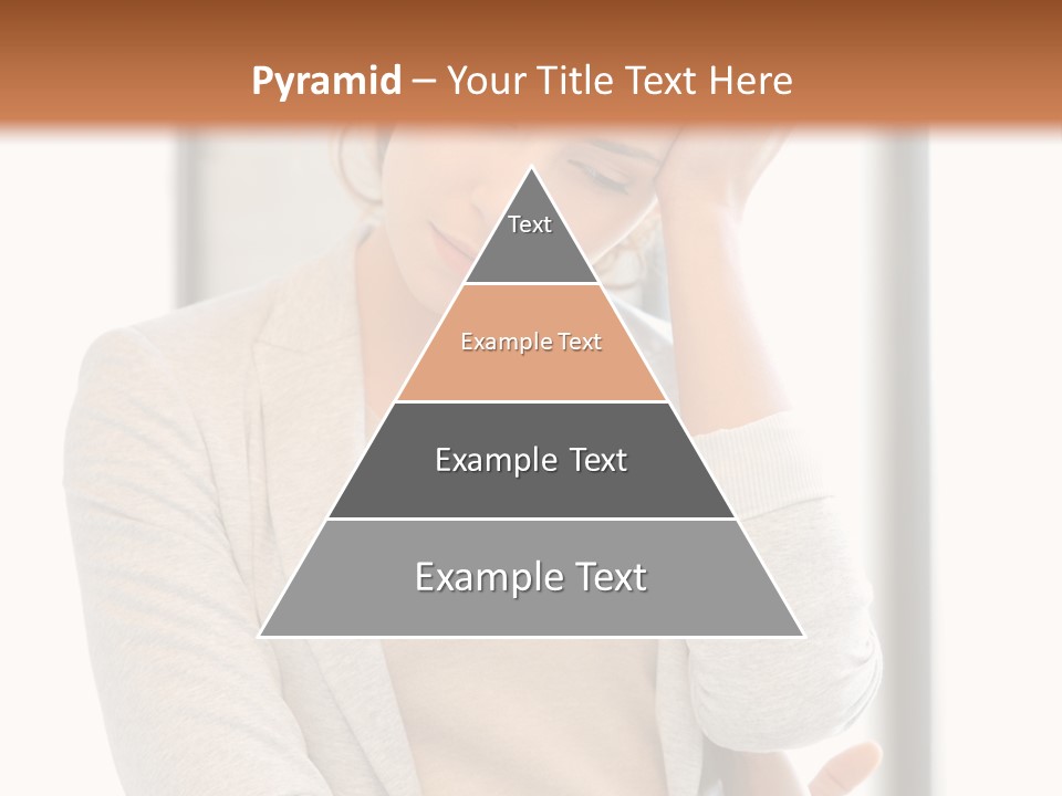 The Girl Is Holding Her Head PowerPoint Template