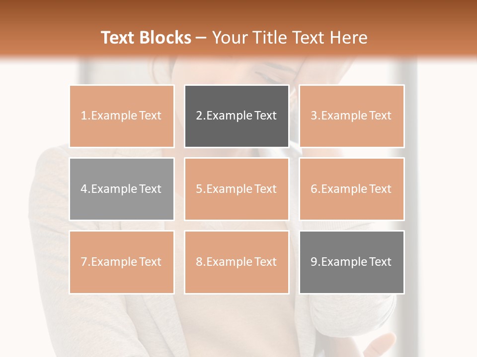 The Girl Is Holding Her Head PowerPoint Template