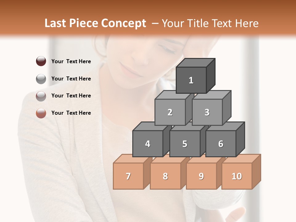 The Girl Is Holding Her Head PowerPoint Template