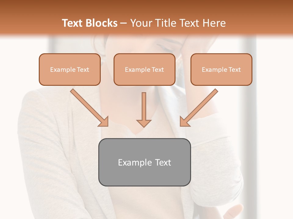 The Girl Is Holding Her Head PowerPoint Template