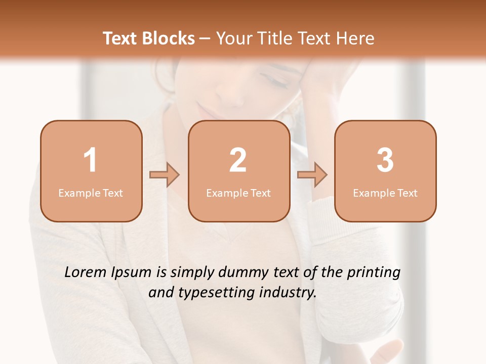 The Girl Is Holding Her Head PowerPoint Template