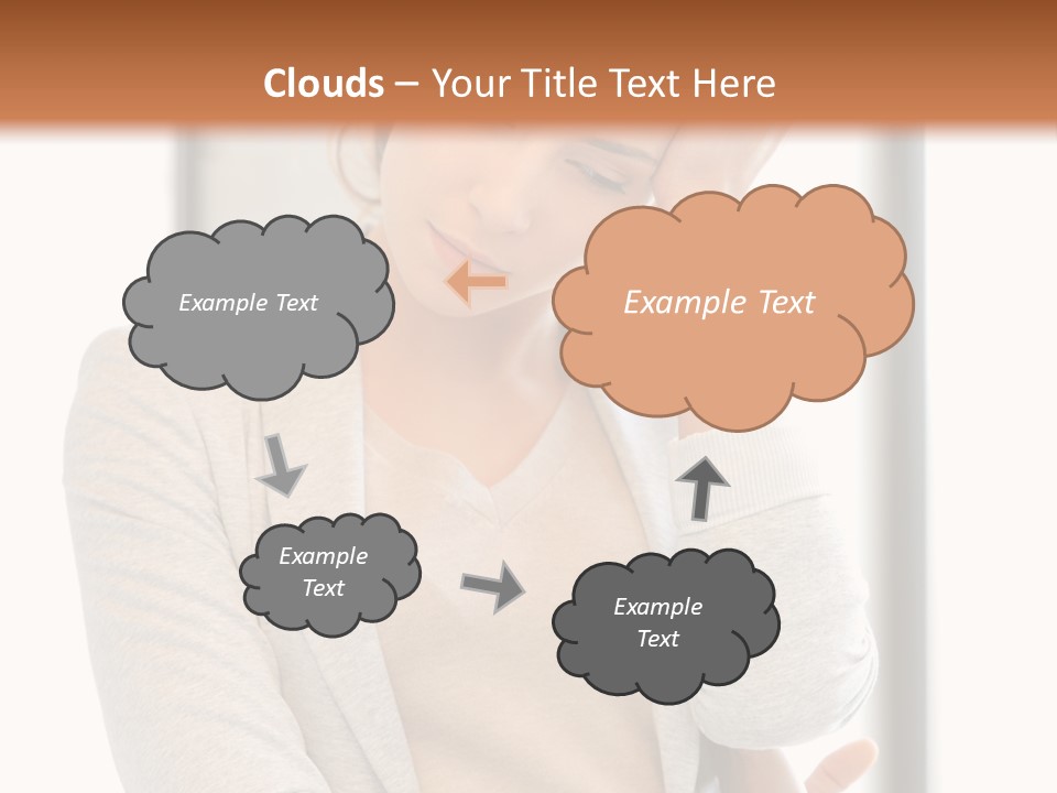 The Girl Is Holding Her Head PowerPoint Template