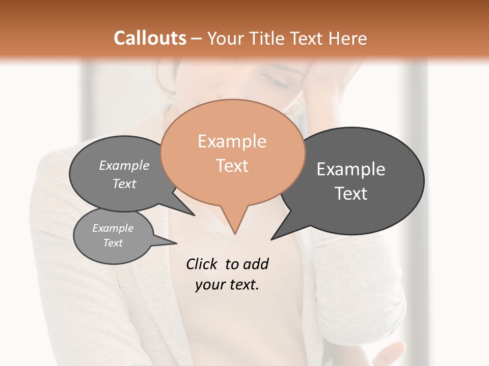 The Girl Is Holding Her Head PowerPoint Template