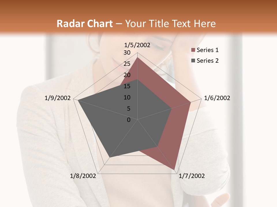 The Girl Is Holding Her Head PowerPoint Template