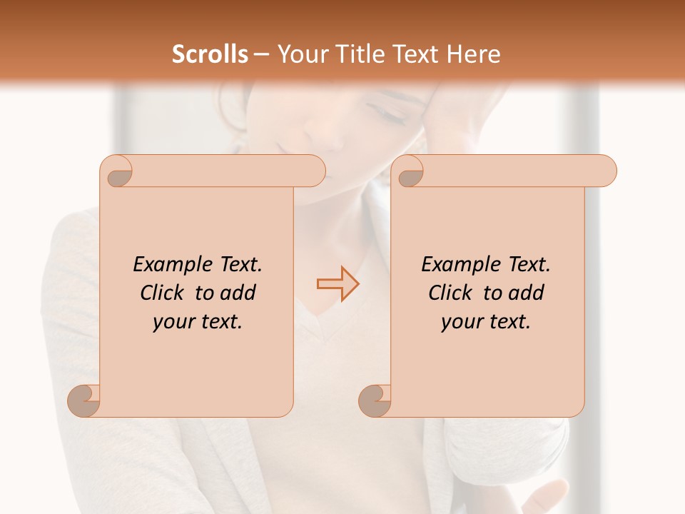 The Girl Is Holding Her Head PowerPoint Template