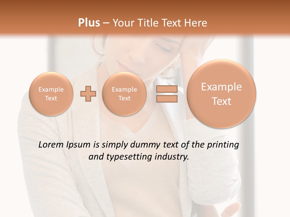 The Girl Is Holding Her Head PowerPoint Template