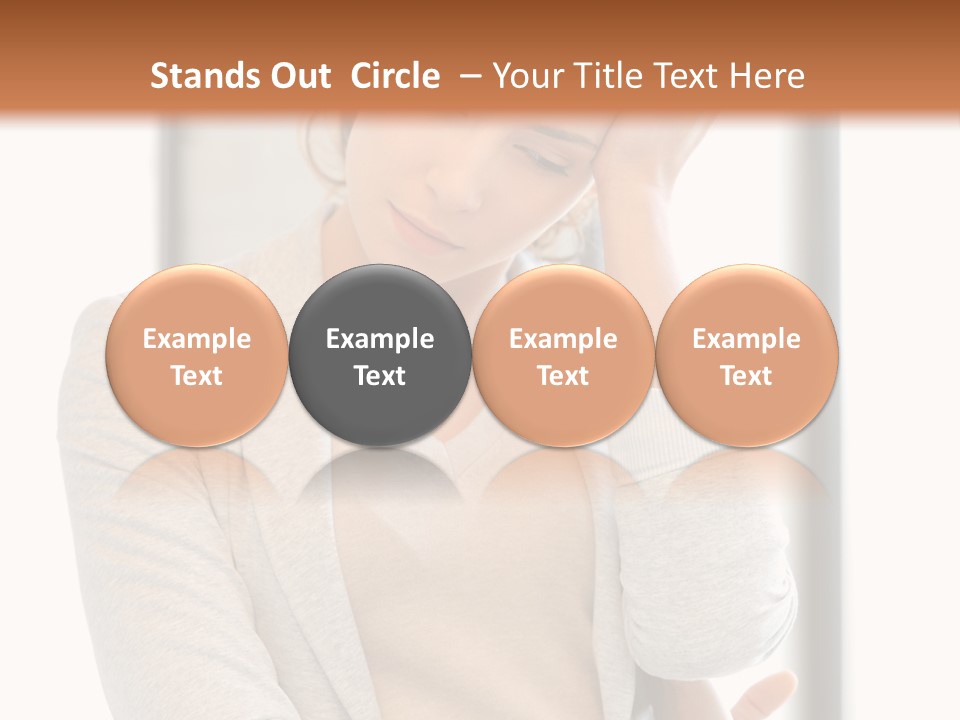 The Girl Is Holding Her Head PowerPoint Template