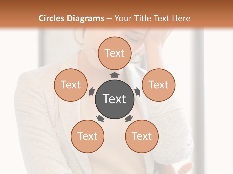 The Girl Is Holding Her Head PowerPoint Template