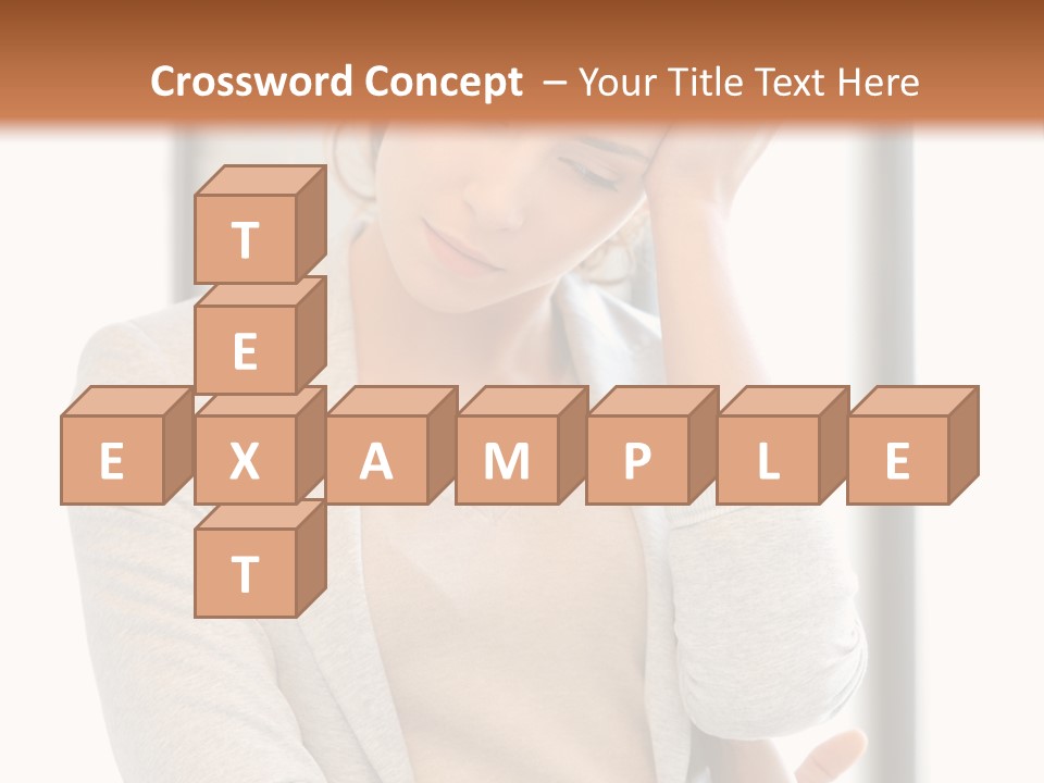 The Girl Is Holding Her Head PowerPoint Template