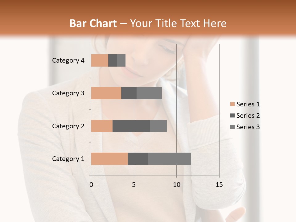 The Girl Is Holding Her Head PowerPoint Template