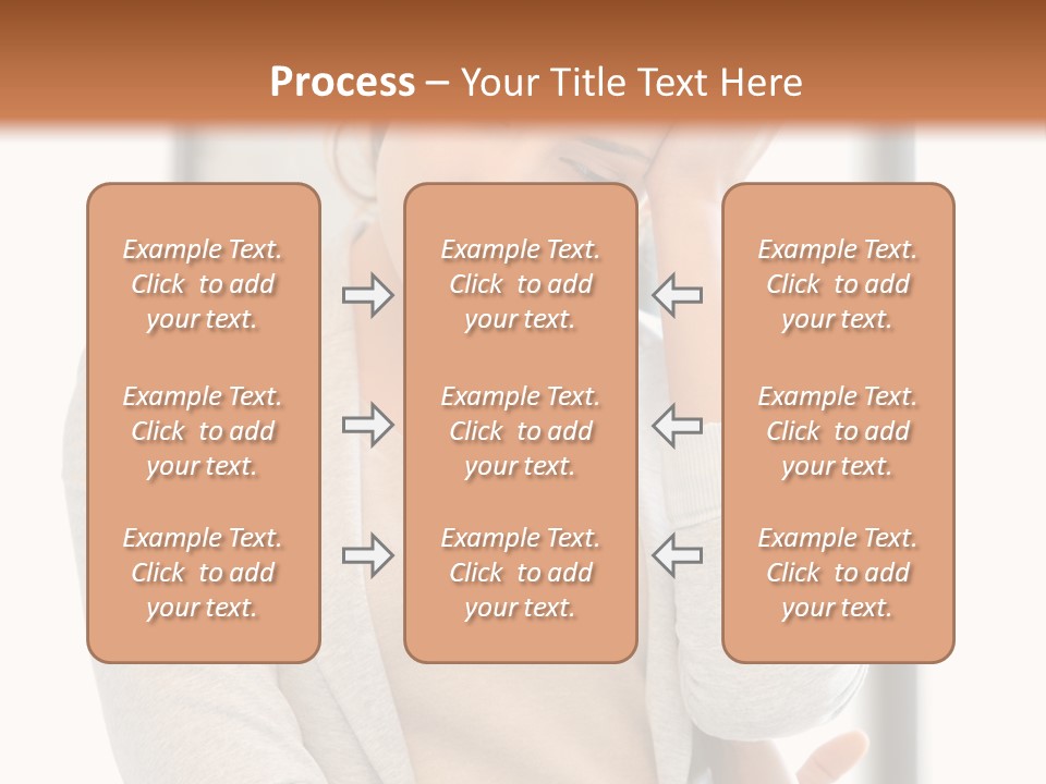 The Girl Is Holding Her Head PowerPoint Template