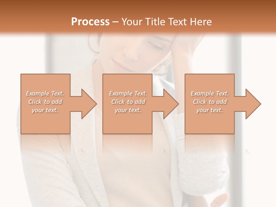 The Girl Is Holding Her Head PowerPoint Template