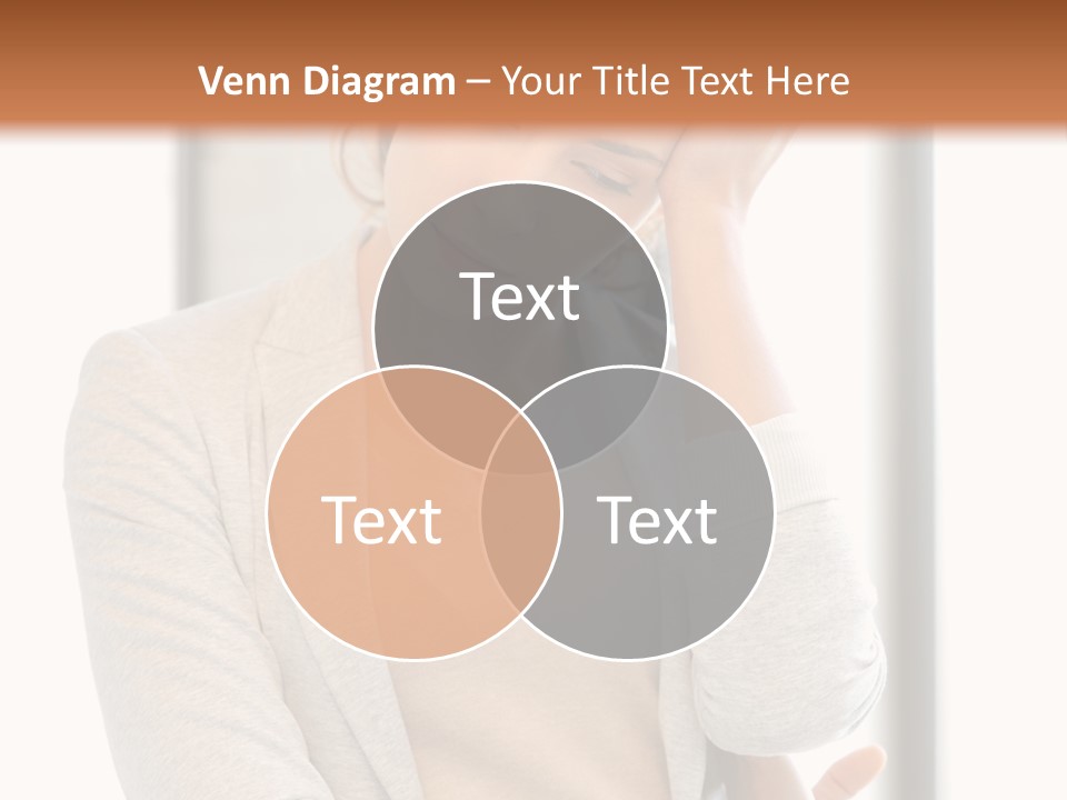 The Girl Is Holding Her Head PowerPoint Template