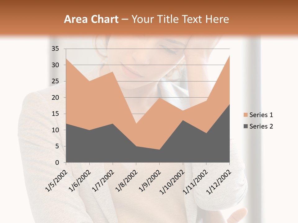 The Girl Is Holding Her Head PowerPoint Template