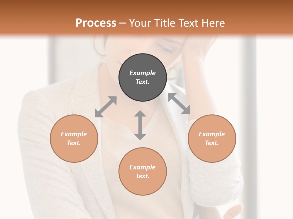 The Girl Is Holding Her Head PowerPoint Template