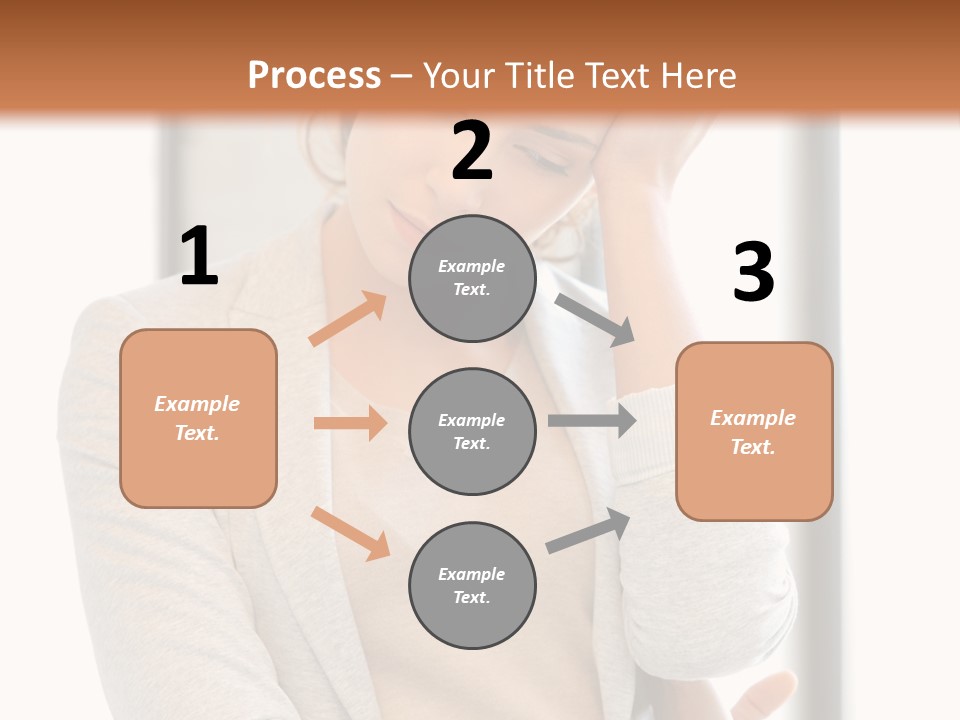 The Girl Is Holding Her Head PowerPoint Template