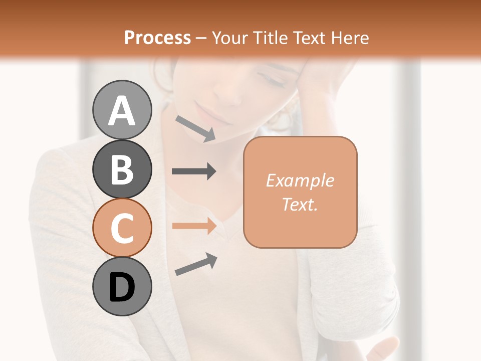 The Girl Is Holding Her Head PowerPoint Template