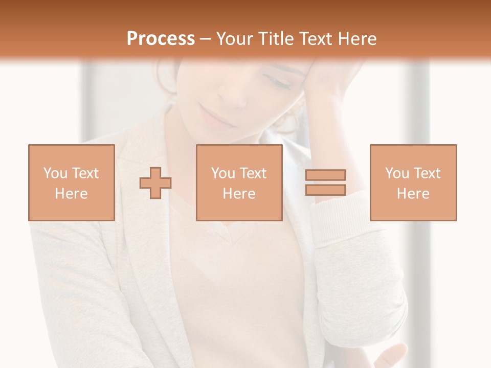 The Girl Is Holding Her Head PowerPoint Template