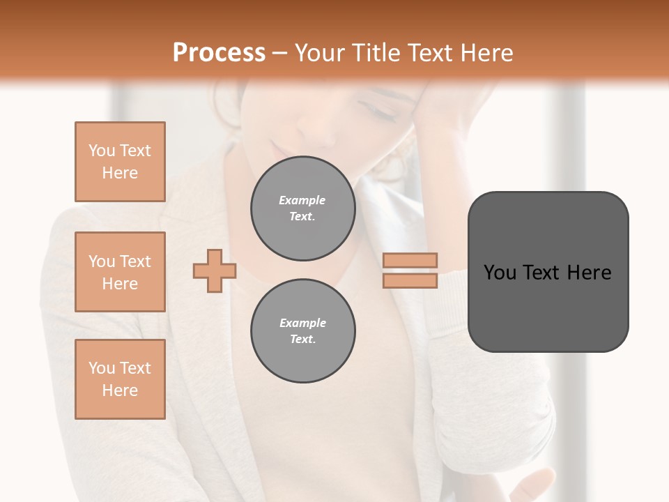 The Girl Is Holding Her Head PowerPoint Template