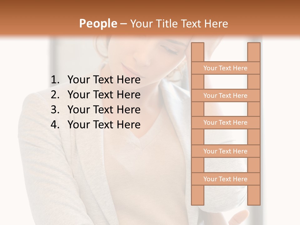 The Girl Is Holding Her Head PowerPoint Template