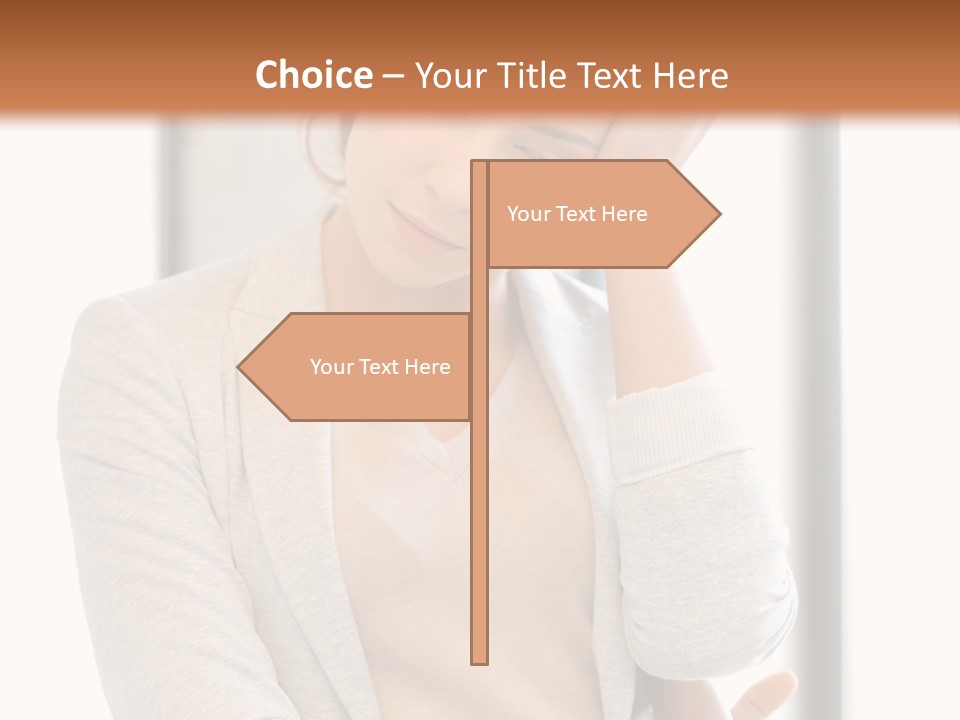 The Girl Is Holding Her Head PowerPoint Template