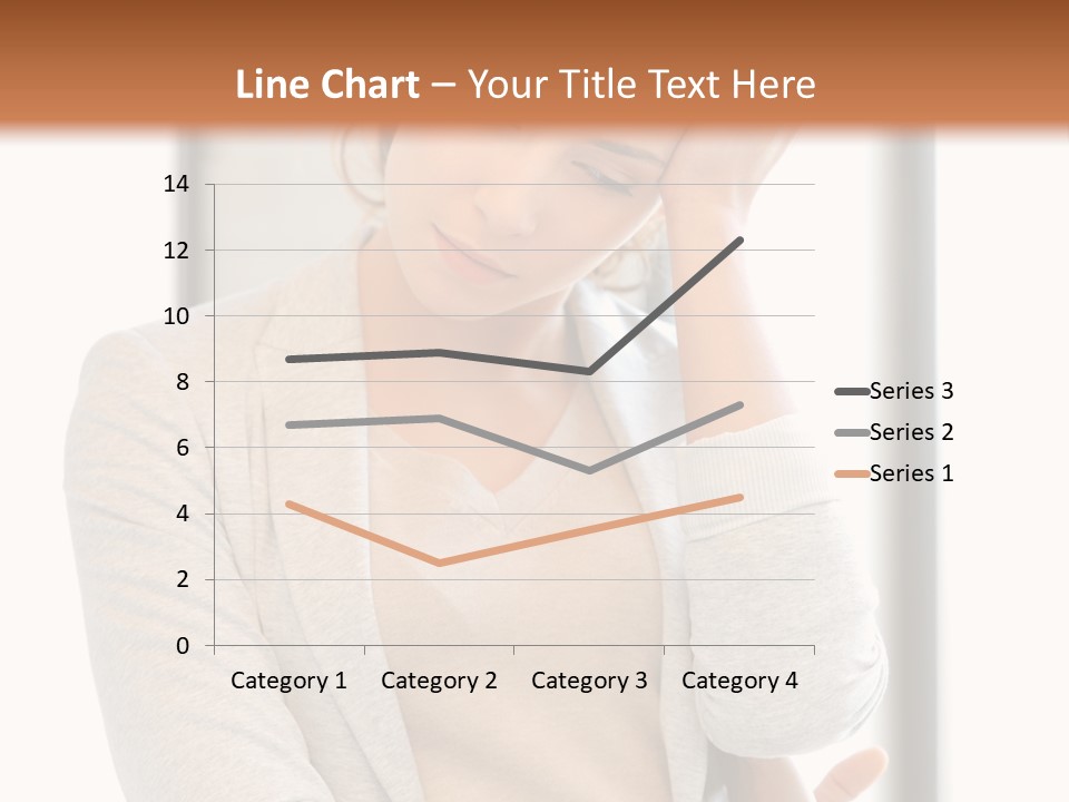 The Girl Is Holding Her Head PowerPoint Template
