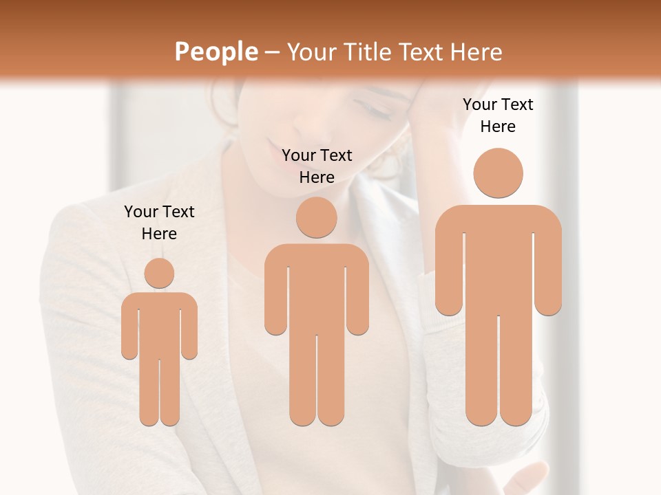 The Girl Is Holding Her Head PowerPoint Template
