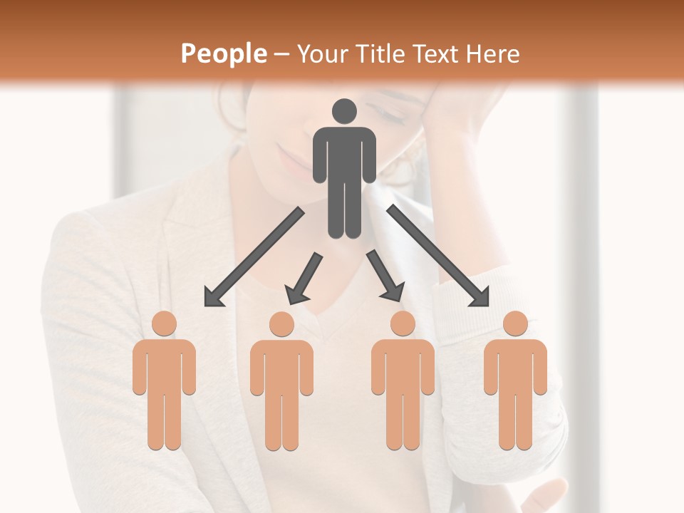 The Girl Is Holding Her Head PowerPoint Template