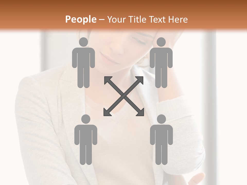 The Girl Is Holding Her Head PowerPoint Template