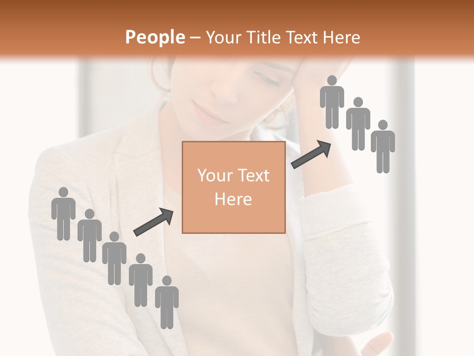 The Girl Is Holding Her Head PowerPoint Template