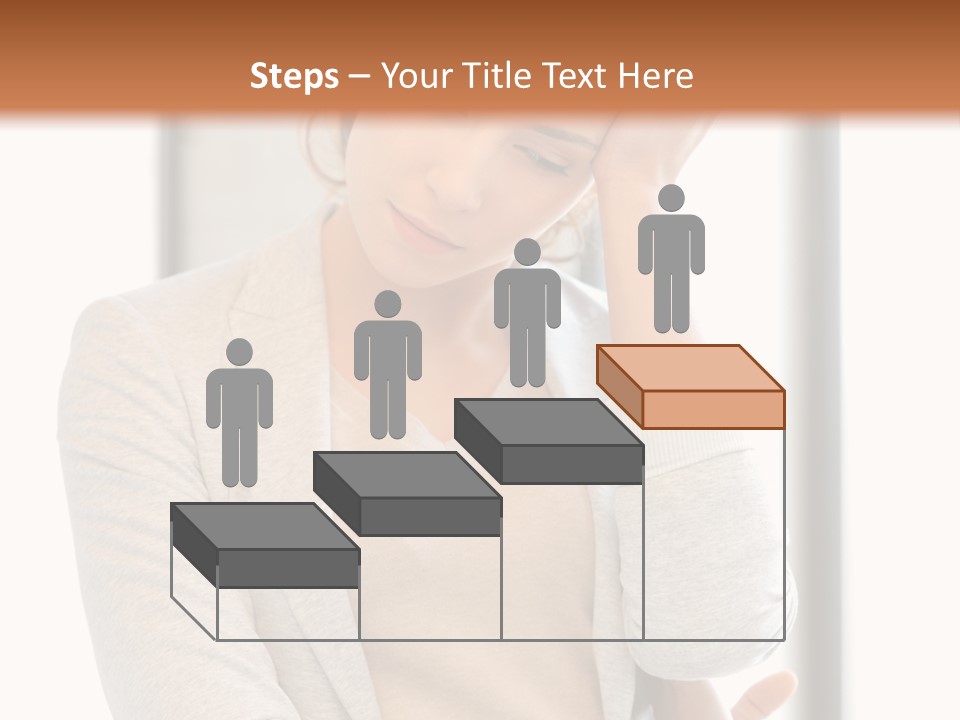 The Girl Is Holding Her Head PowerPoint Template