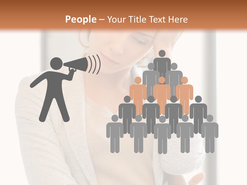 The Girl Is Holding Her Head PowerPoint Template