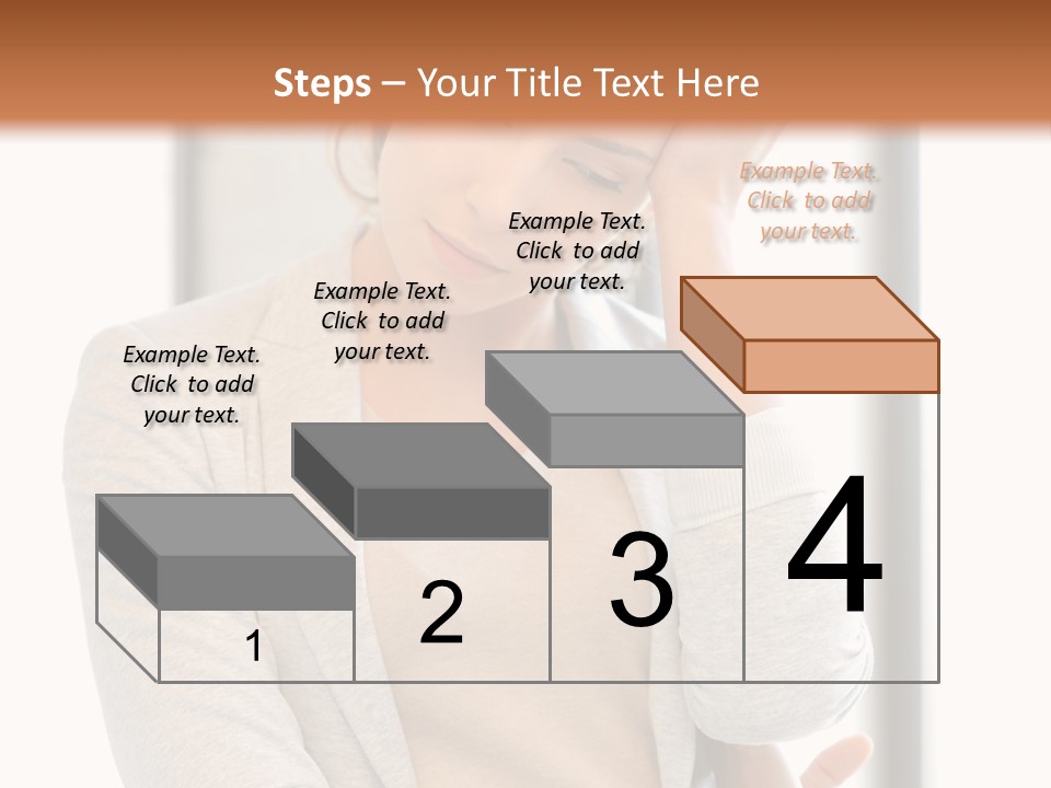 The Girl Is Holding Her Head PowerPoint Template