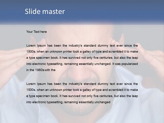 Headache In Men PowerPoint Template