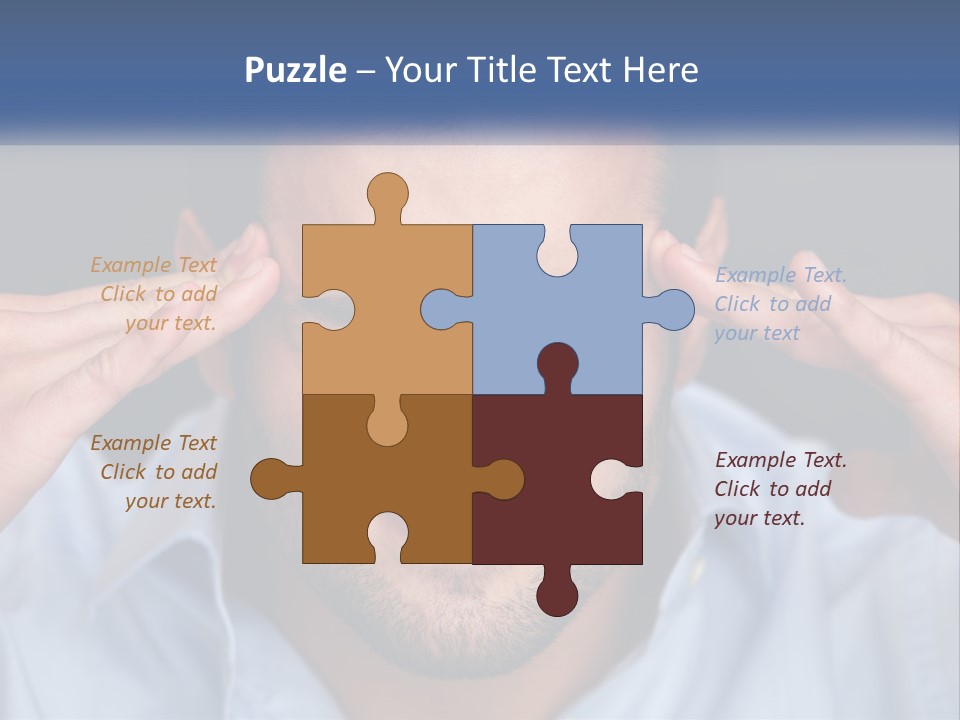 Headache In Men PowerPoint Template