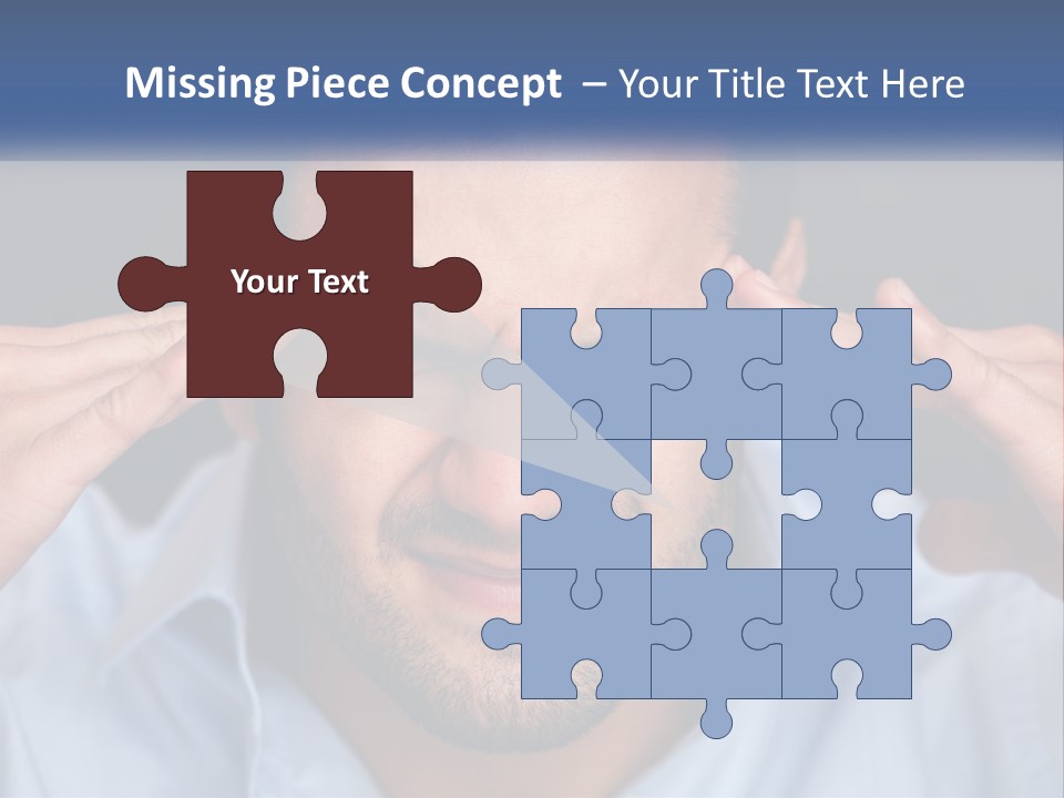 Headache In Men PowerPoint Template