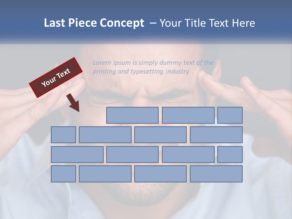 Headache In Men PowerPoint Template